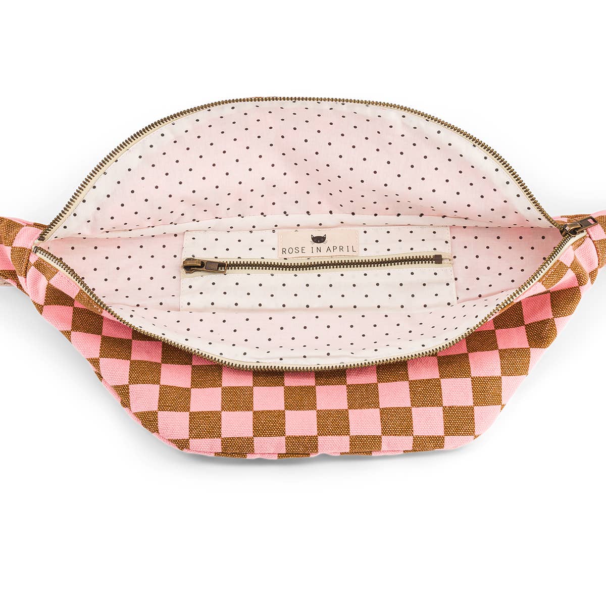 Bauchtasche Elisa Damier Karamell Erdbeere