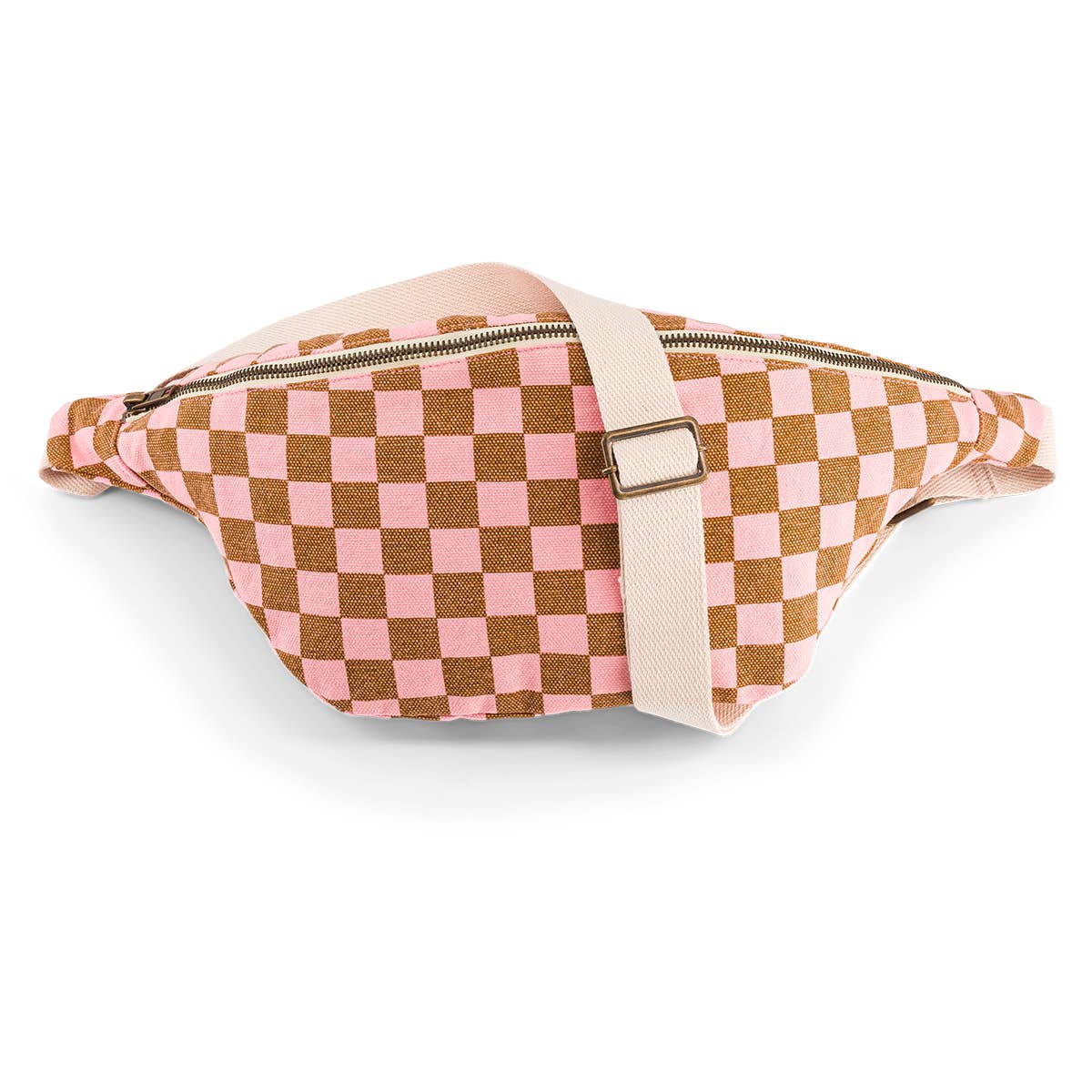 Bauchtasche Elisa Damier Karamell Erdbeere