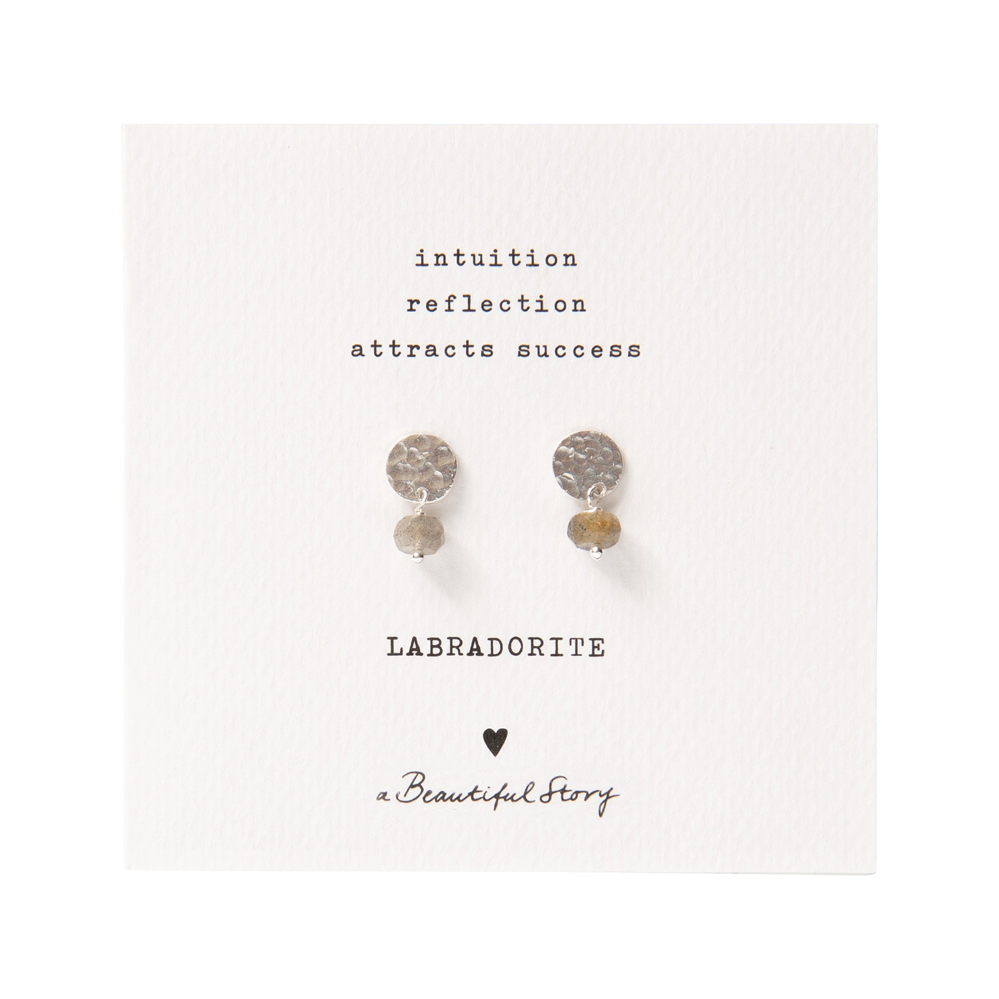 Mini Coin Labradorit Silber Ohrringe