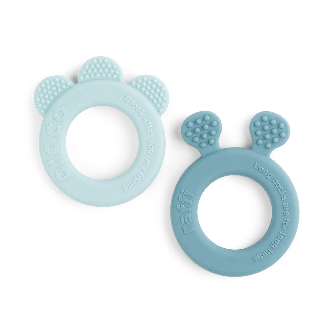 Beißring 2er Pack Deer friends Blau