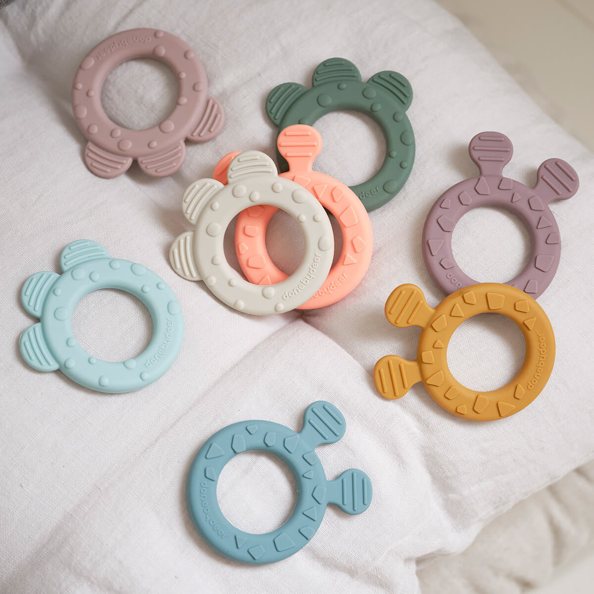 Beißring 2er Pack Deer friends Blau