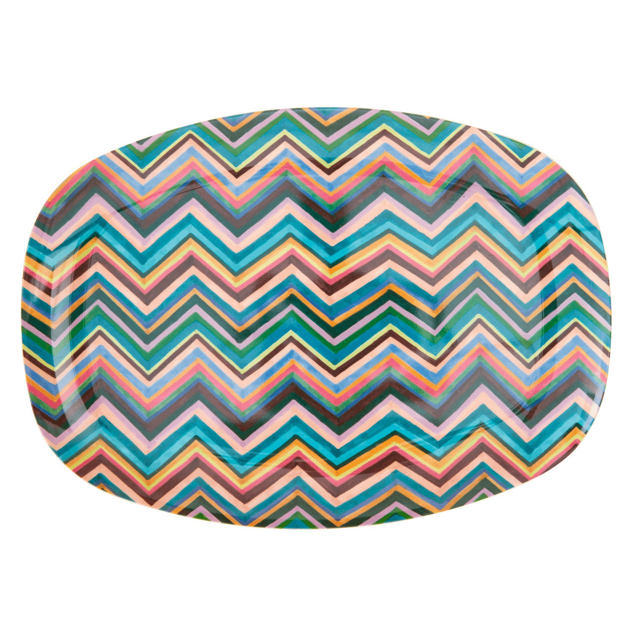 Melamin Platte ZigZag Print