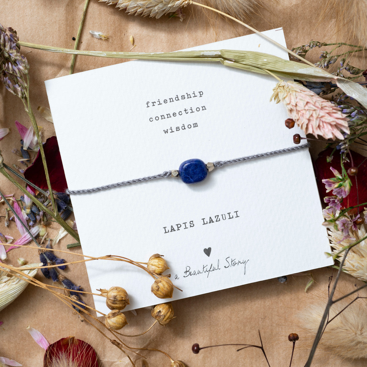 Edelsteinkarte Lapislazuli Silber Armband