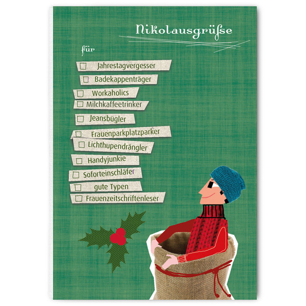 Weihnachtspostkarte Nikolausgrüße