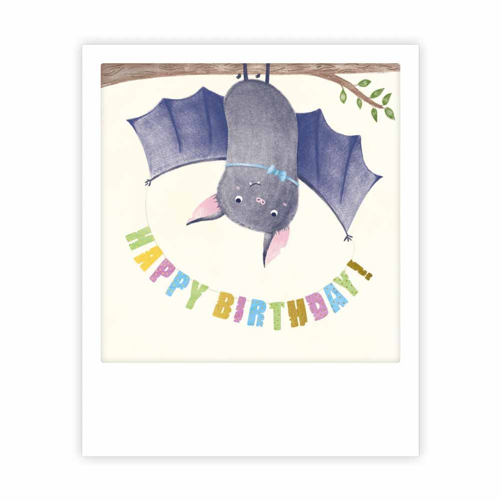 Kleine Postkarte - Birthday bat