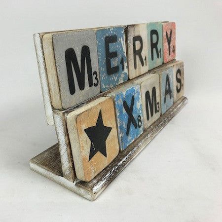 Buchstabenbrett doppelt 20 cm weiß