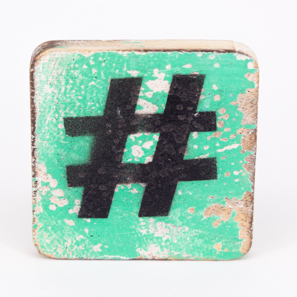 Holzsymbol - # - im Scrabble-Style