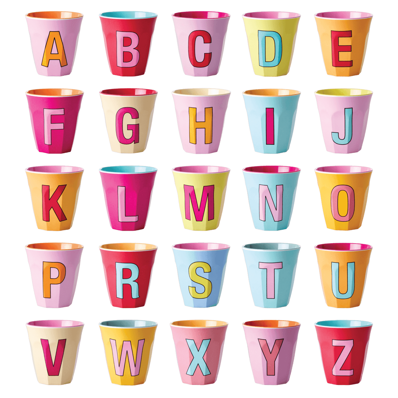 Buchstabenbecher Rosa X