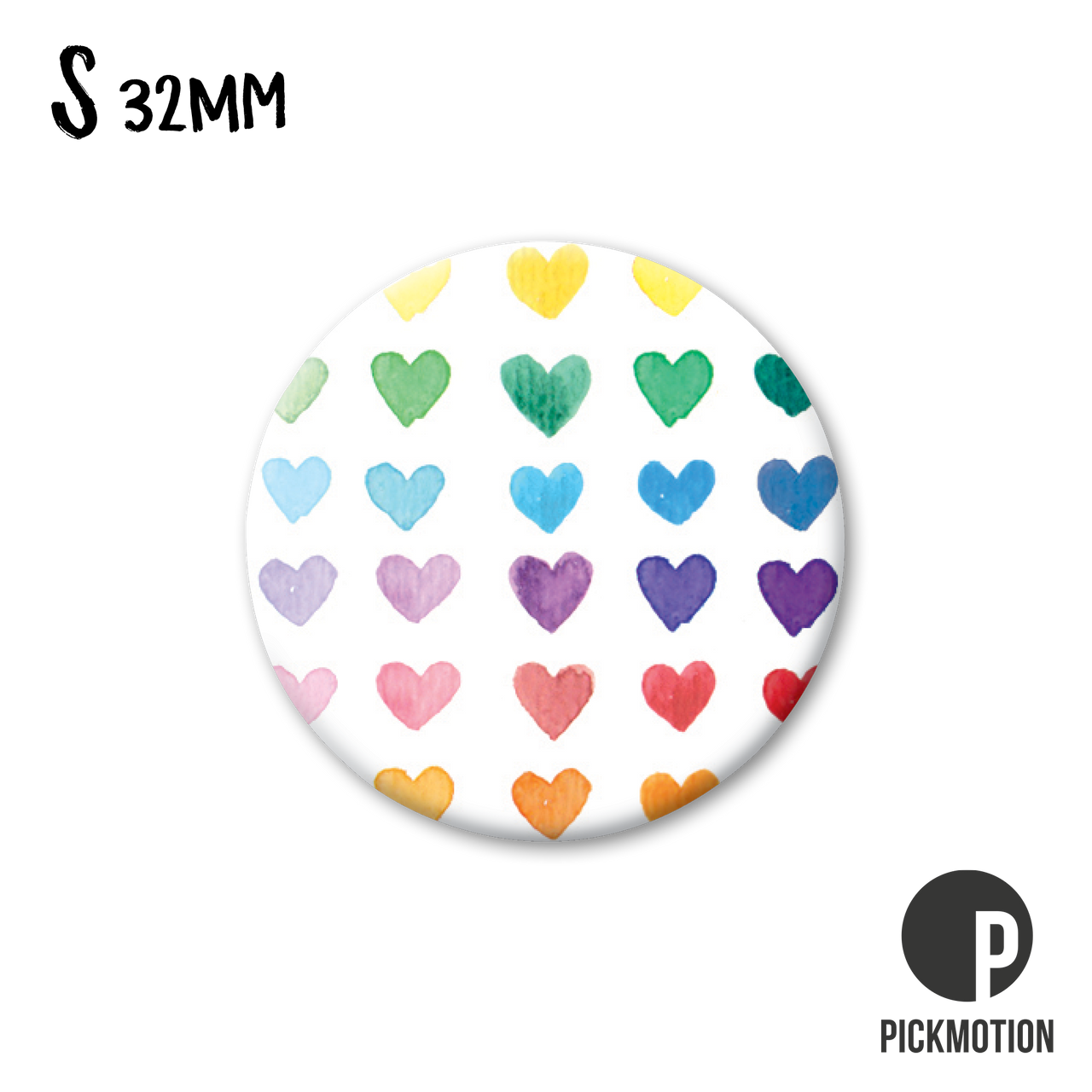 Magnet S - Regenbogenherzen
