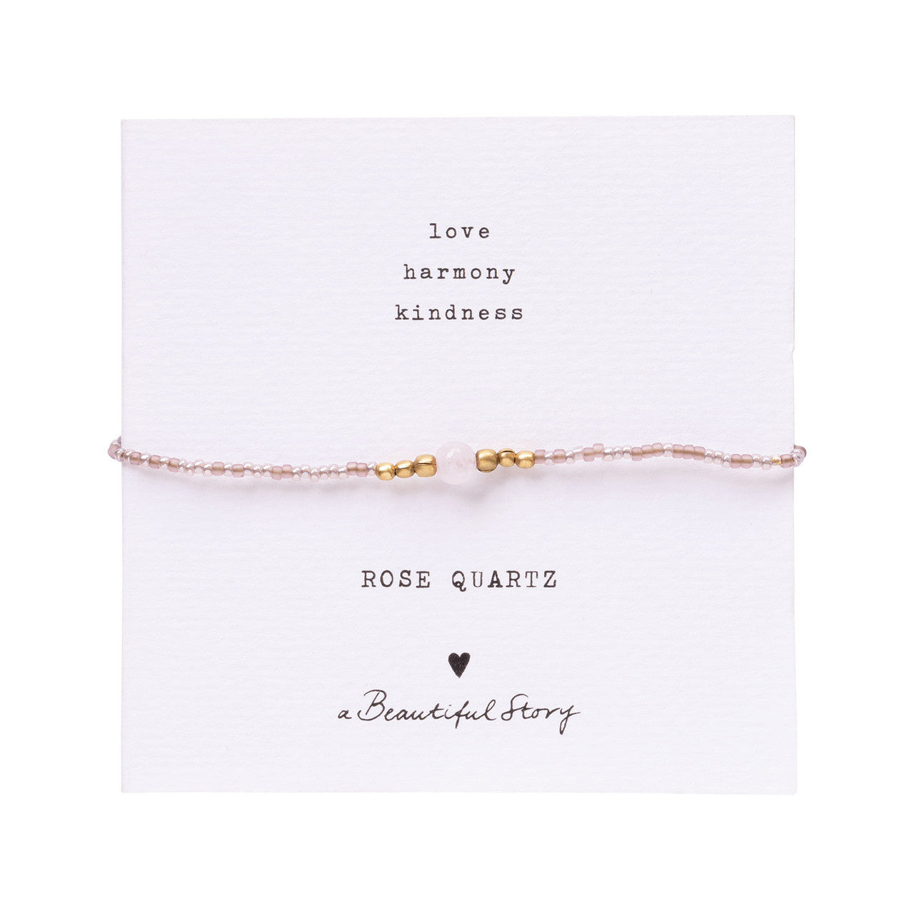 Iris Card Rosenquarz Gold Armband