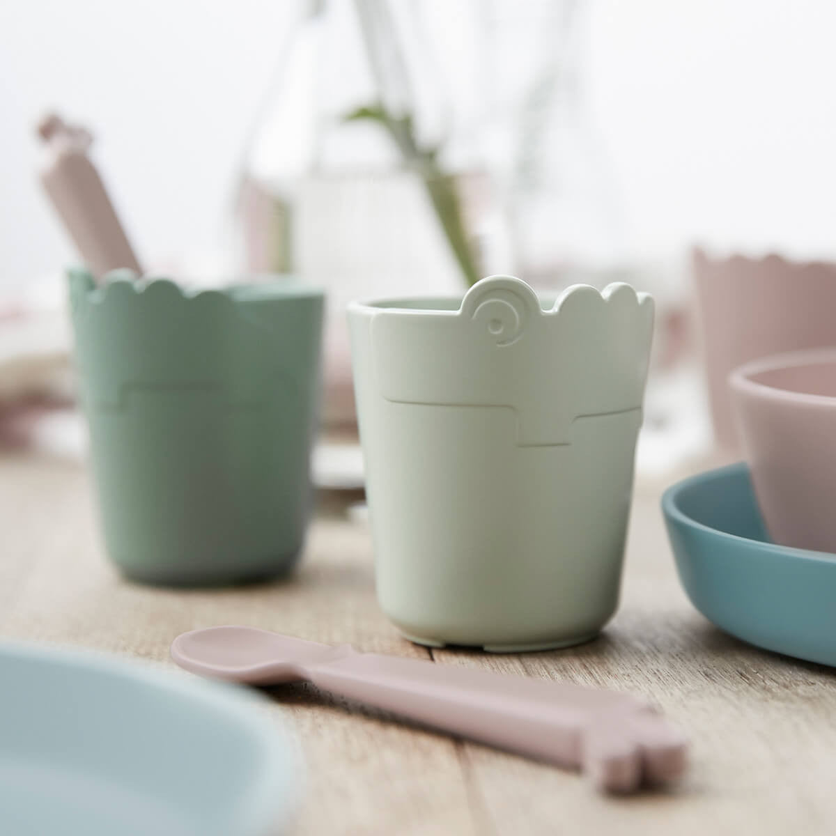 Trinkbecher Kiddish Croco Hellblau Kiddish mini mug