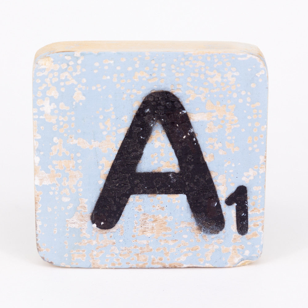 Holzbuchstabe - A - im Scrabble-Style