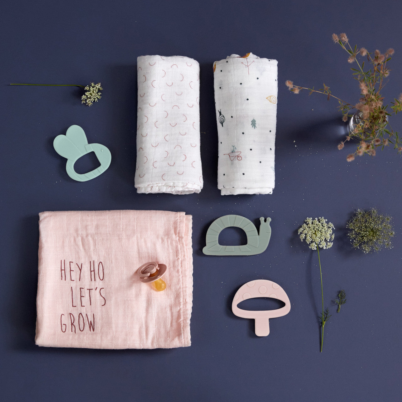 Pucktuch - Hey ho let´s grow Heavenly Soft Swaddle rosa