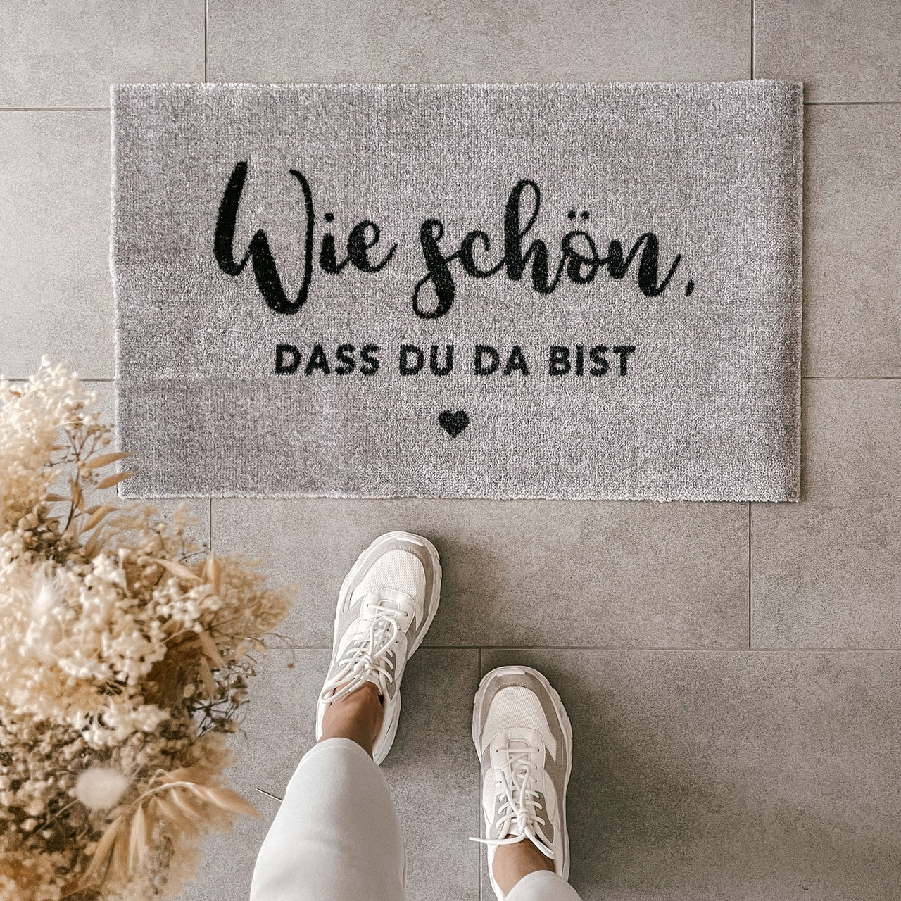 Waschbare Fußmatte Wie Schön Grau 75 x 45 cm