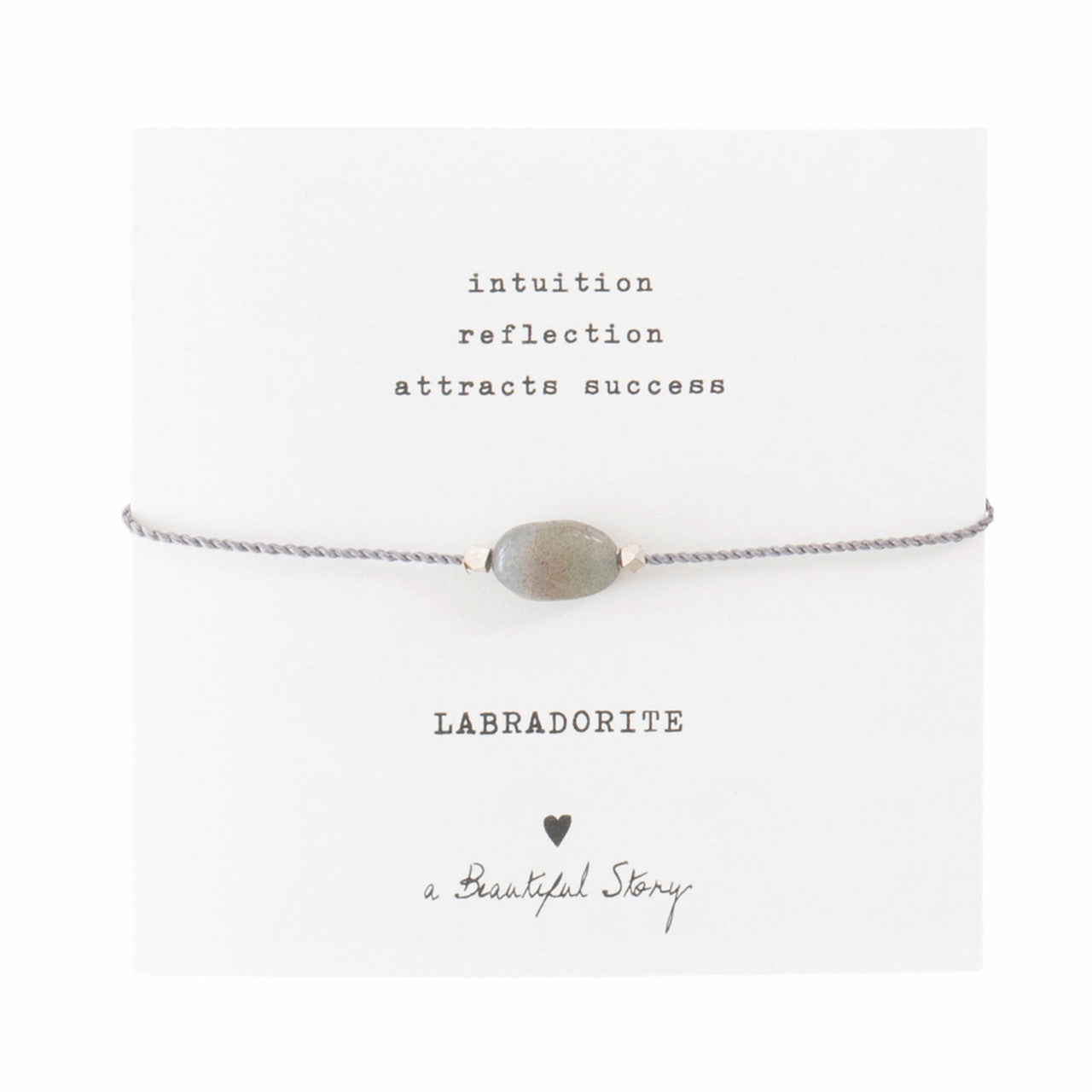 Edelsteinkarte Labradorit Silber Armband