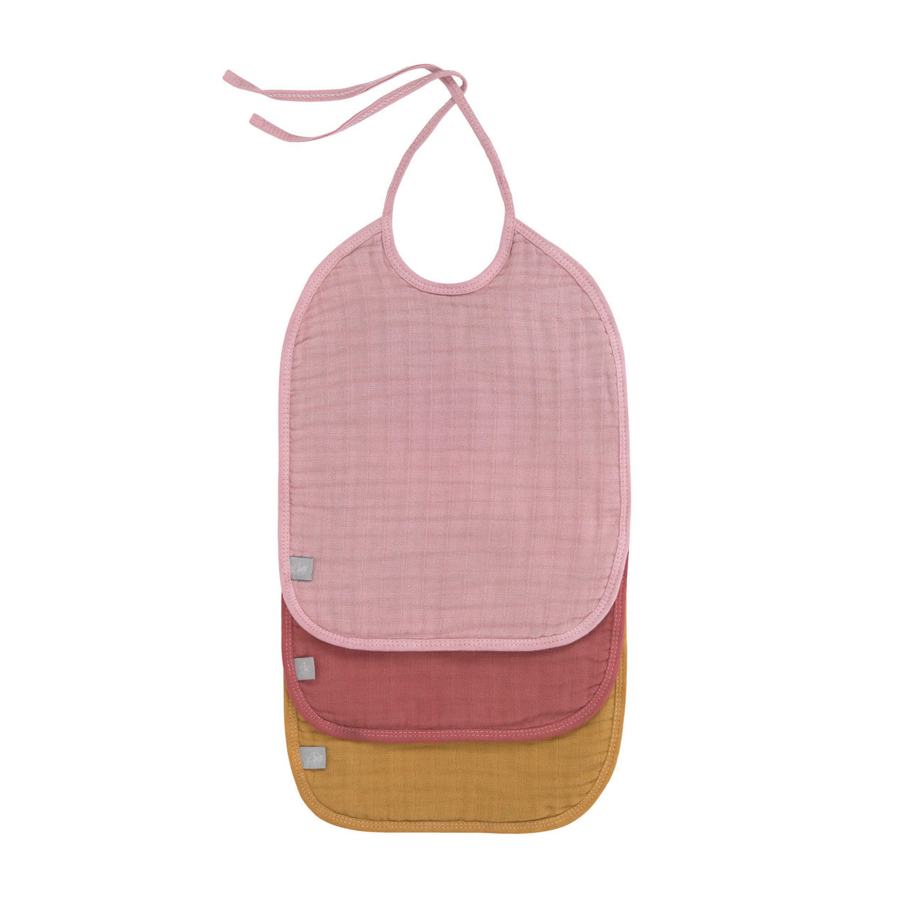 Mull Lätzchen Muslin Bib Rose - 3 Stk