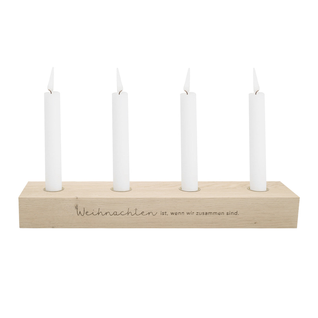 Adventskerzenbrett aus Eiche Weihnachten