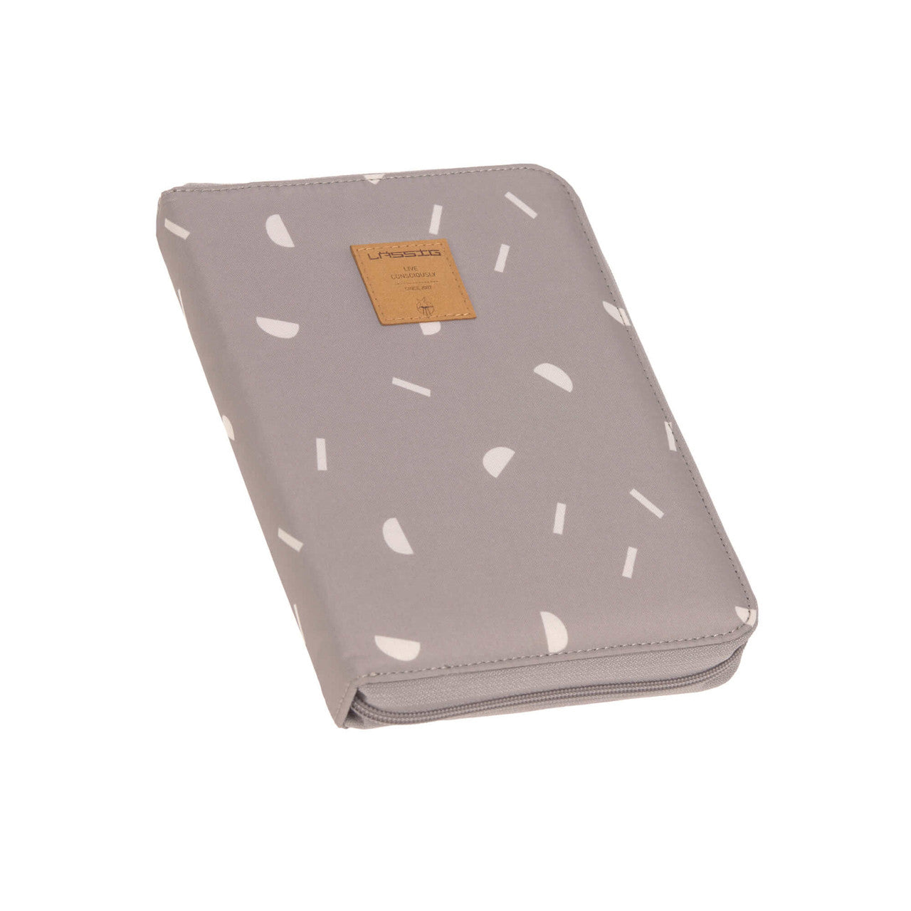 Mutterpasshülle Document Pouch Blocks Taupe Grau