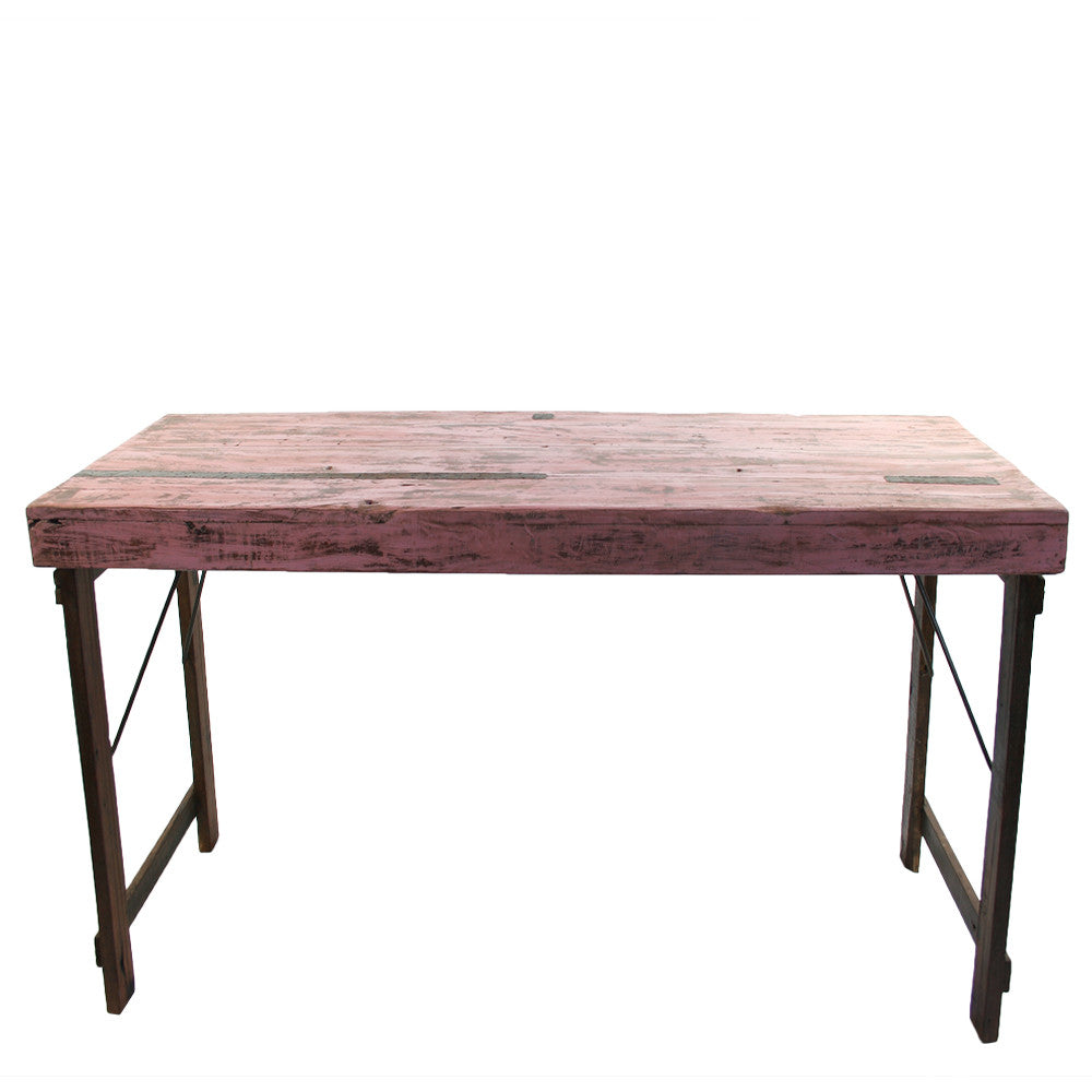 Tisch im Vintagestil - rosa - 180x60x76 cm