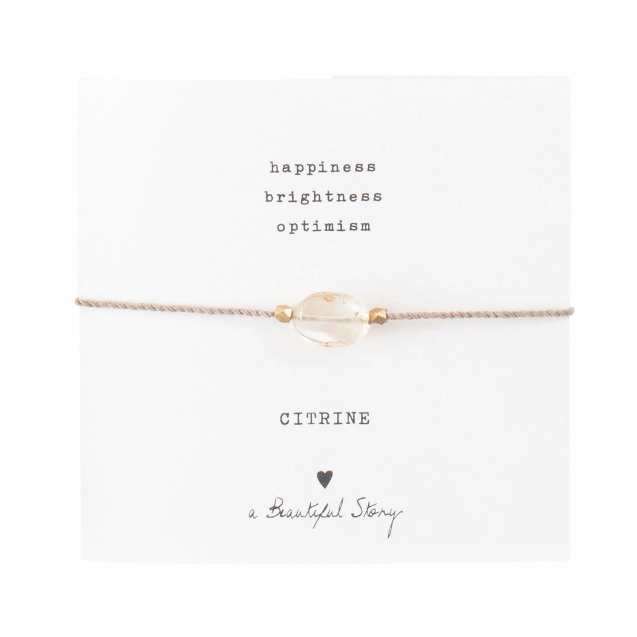 Edelsteinkarte Citrin Gold Armband
