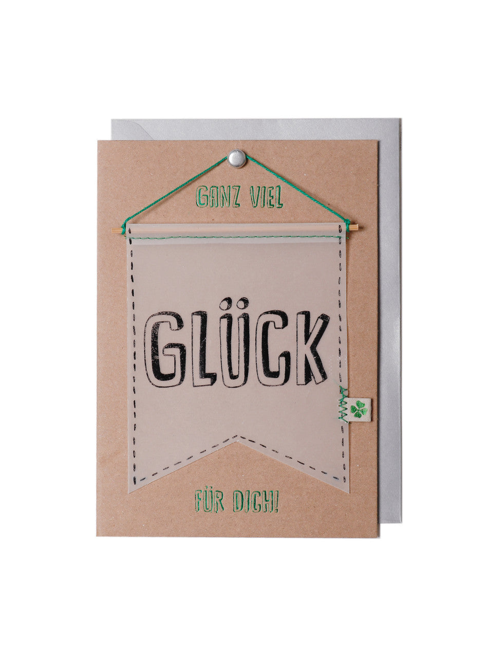 Wimpelkarte Glück