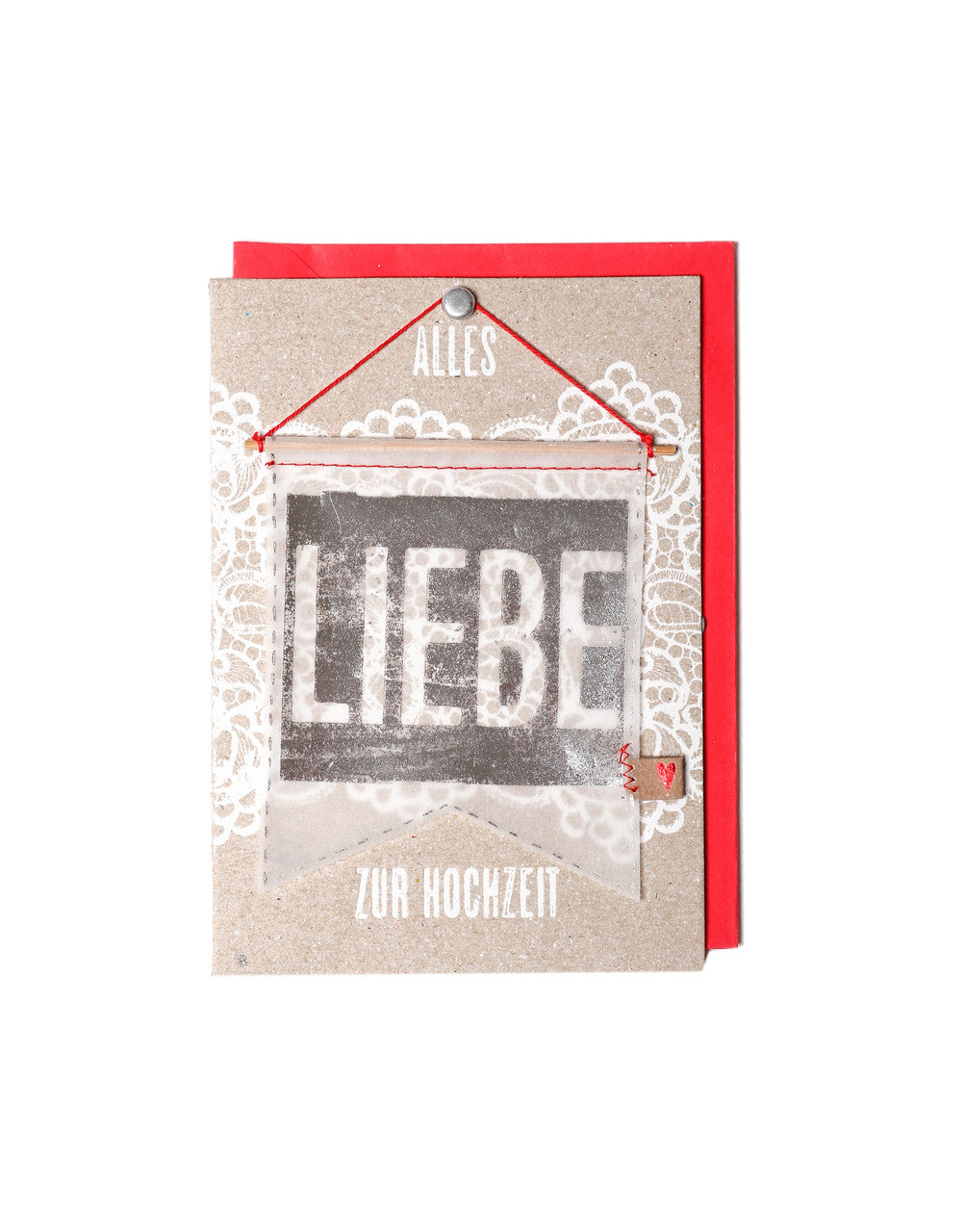 Wimpelkarte Zur Hochzeit