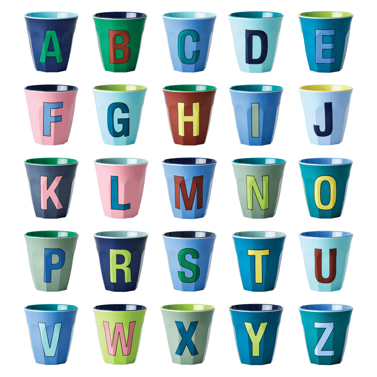 Buchstabenbecher Hellblau J