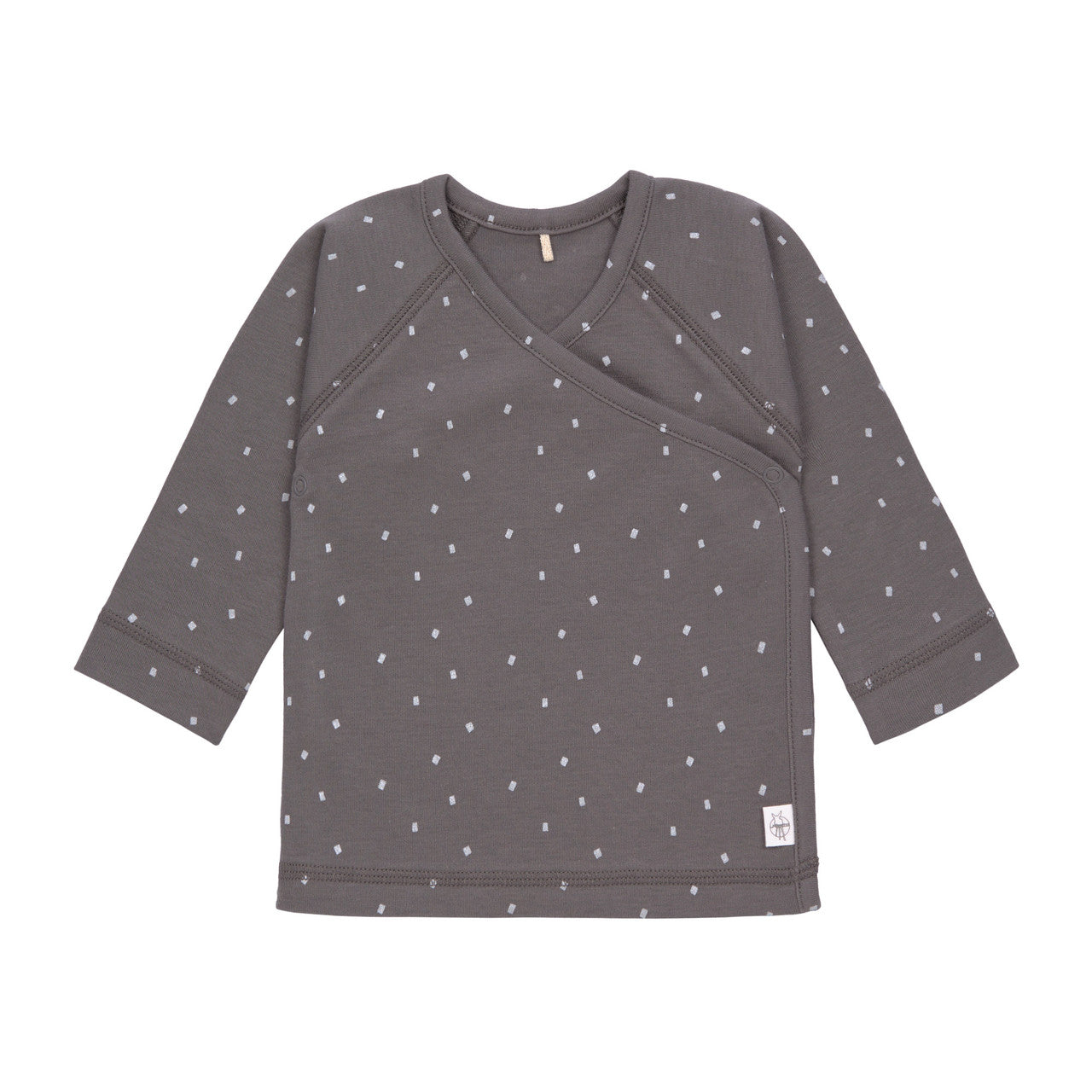 Baby Wickelhemd Kimono Spots anthracite