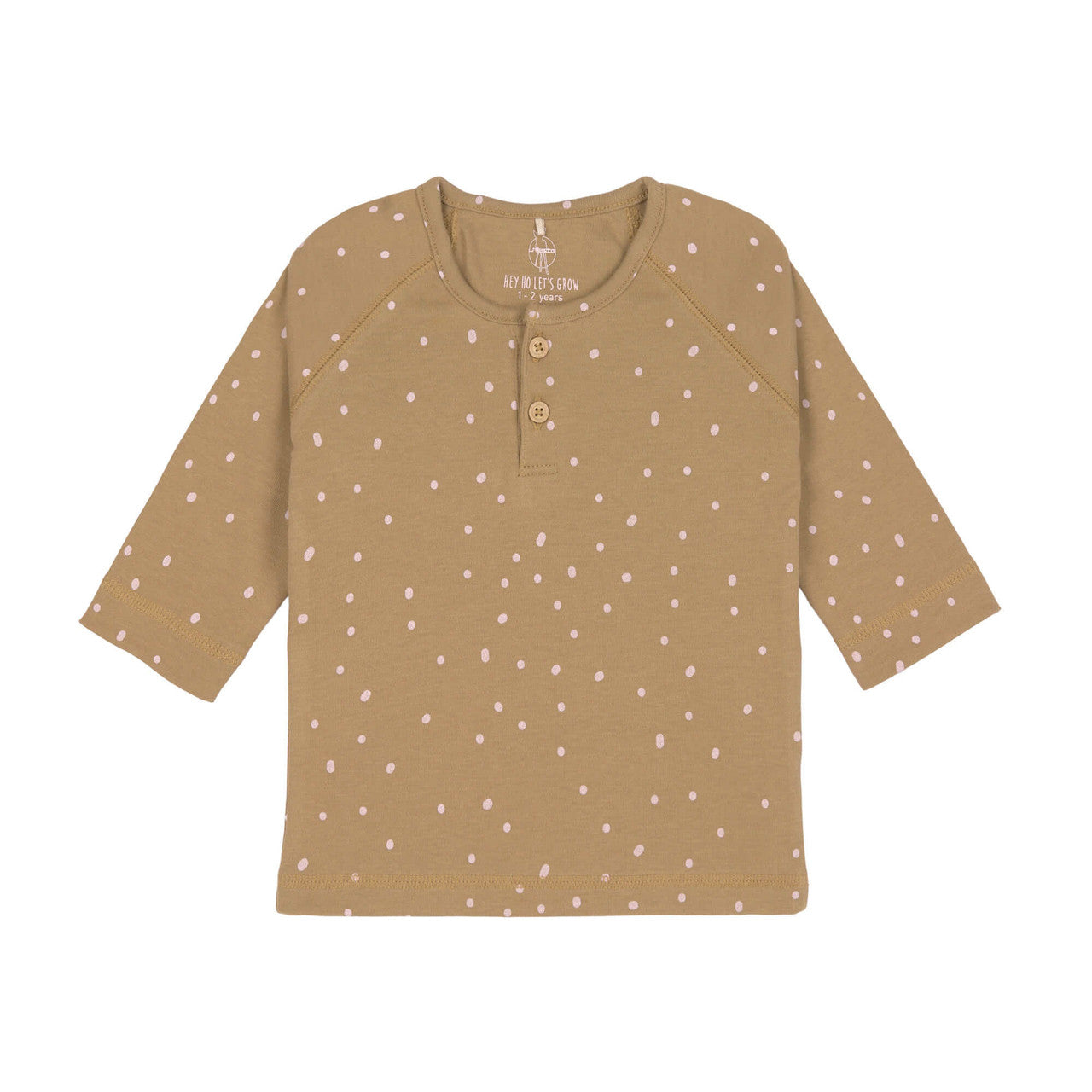 Baby Langarmshirt Dots Curry