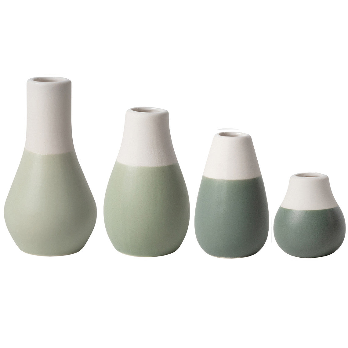 Mini Vasen Grüntöne - Set aus 4