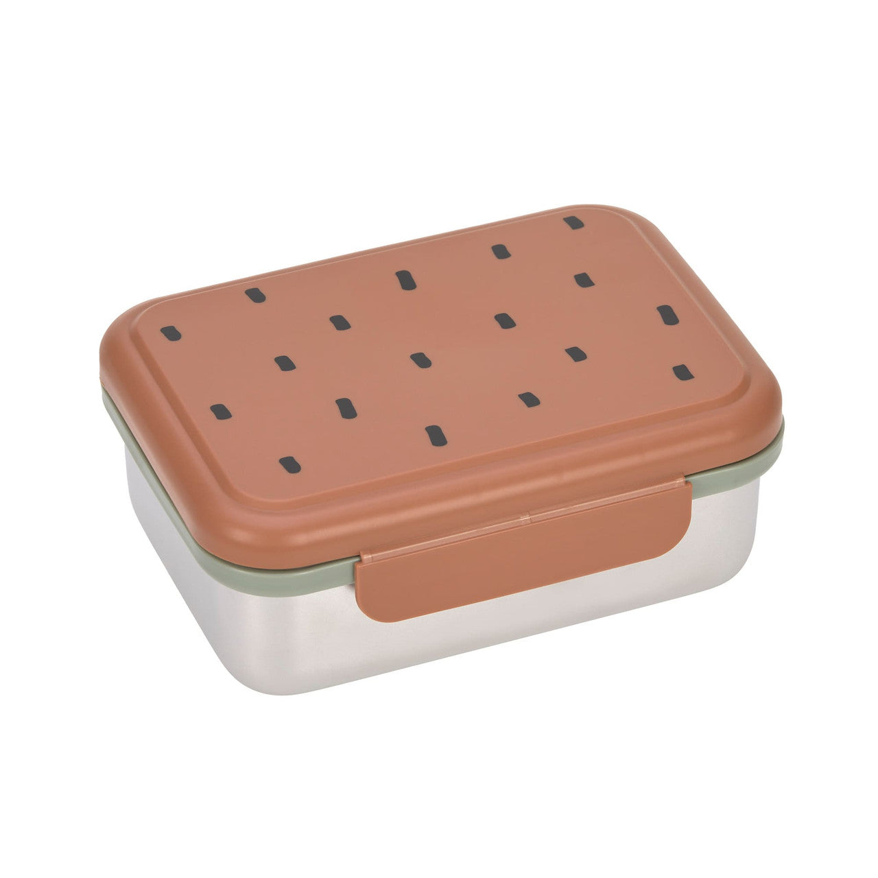 Brotdose für Kinder Edelstahl Happy Prints karamell