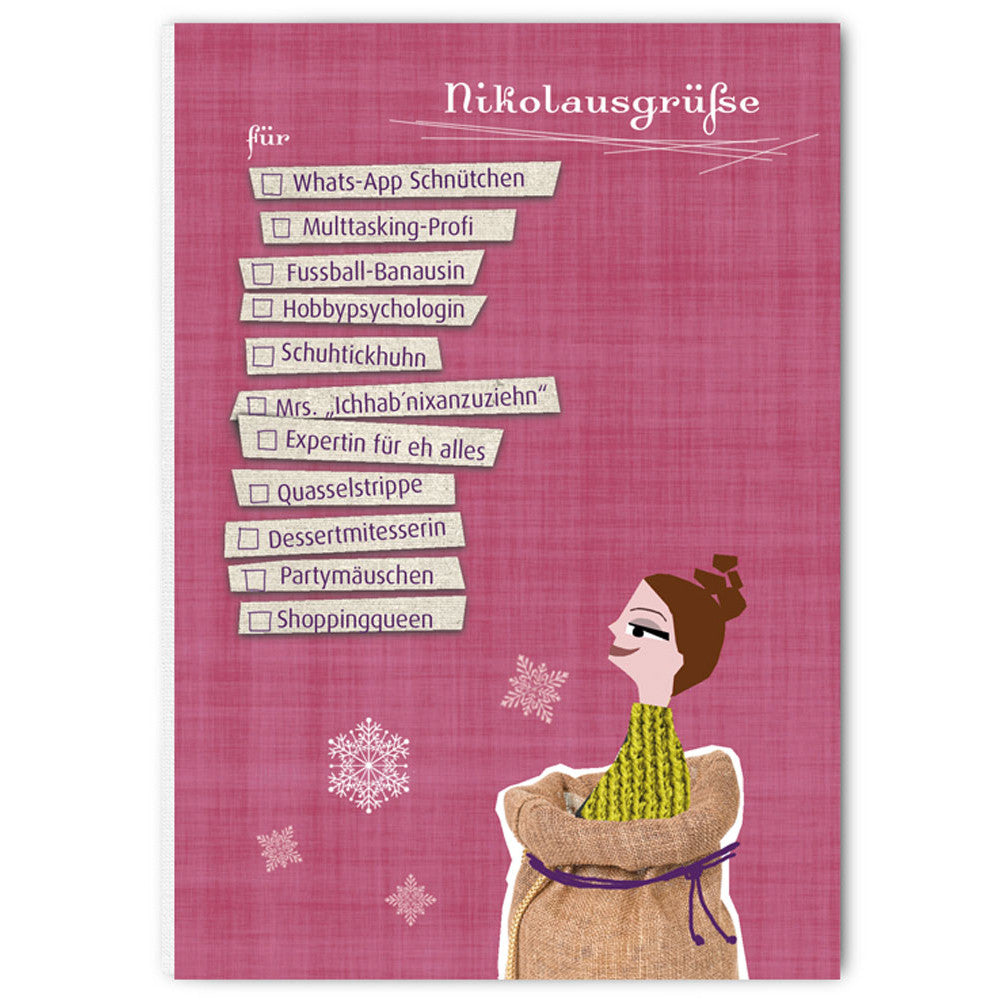 Weihnachtspostkarte Nikolausgrüße