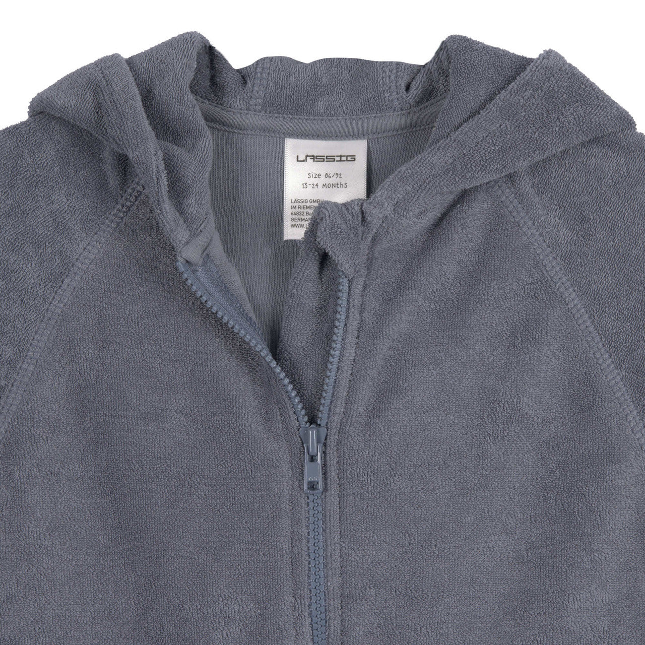 Frottee Jacke Kinder Anthrazit