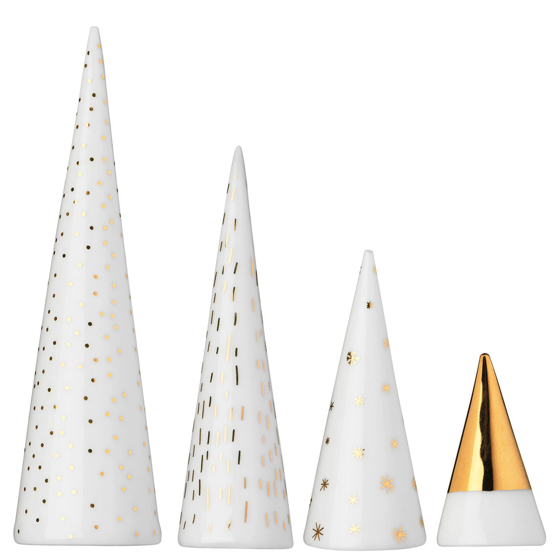 Winterwald klein gold - Set aus 4
