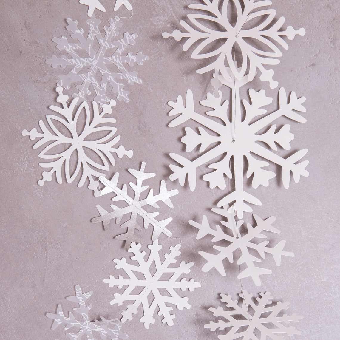 Schneeflockenkette große Schneeflocken
