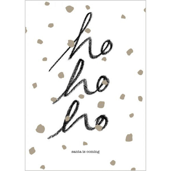 Weihnachtspostkarte ho, ho, ho