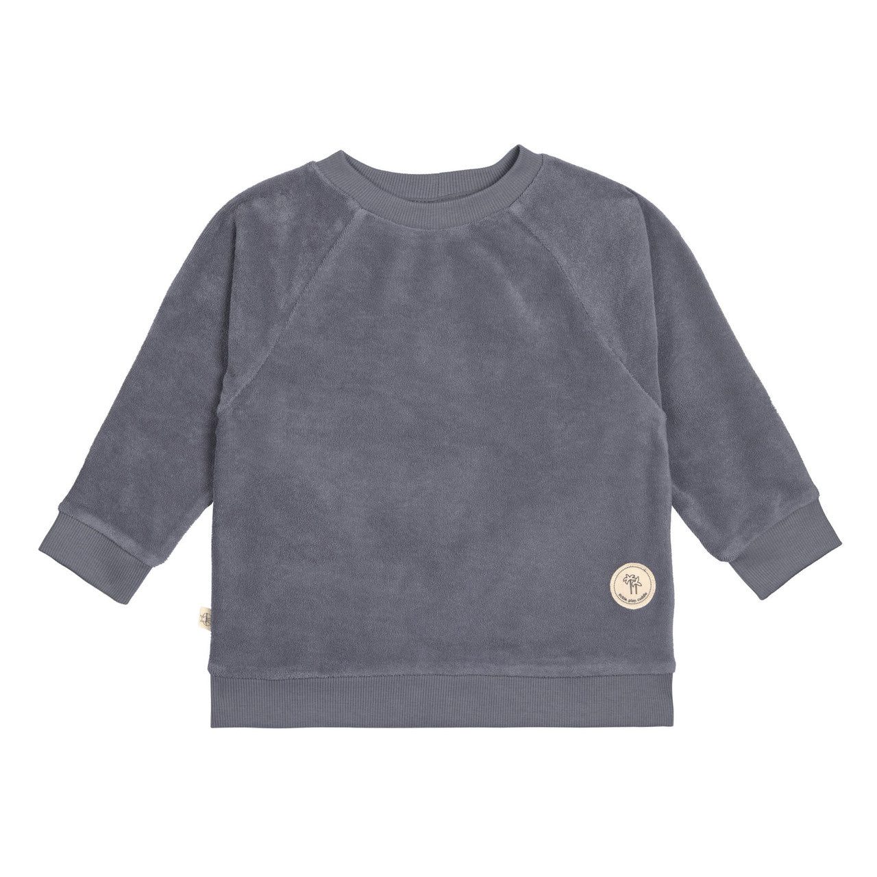 Frottee Sweater Kinder Anthrazit