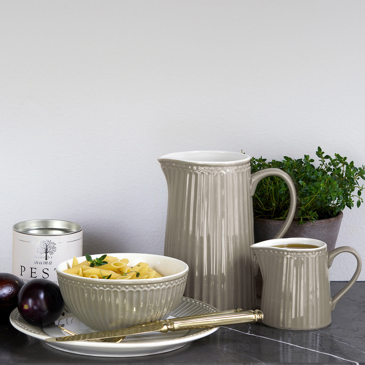 Kanne 1l Alice - warm grey