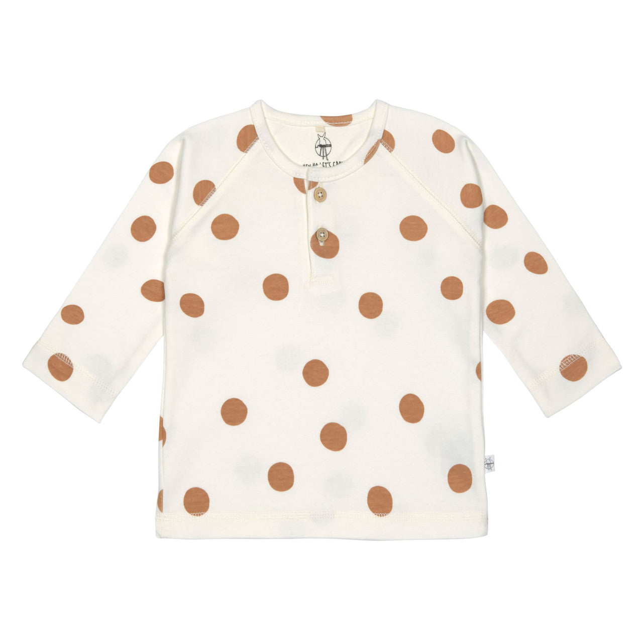 Baby Langarmshirt Big Dots Milky