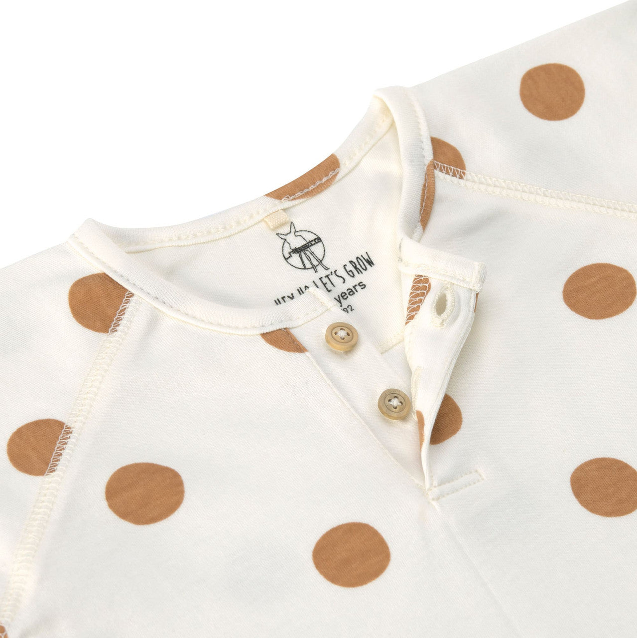 Baby Langarmshirt Big Dots Milky