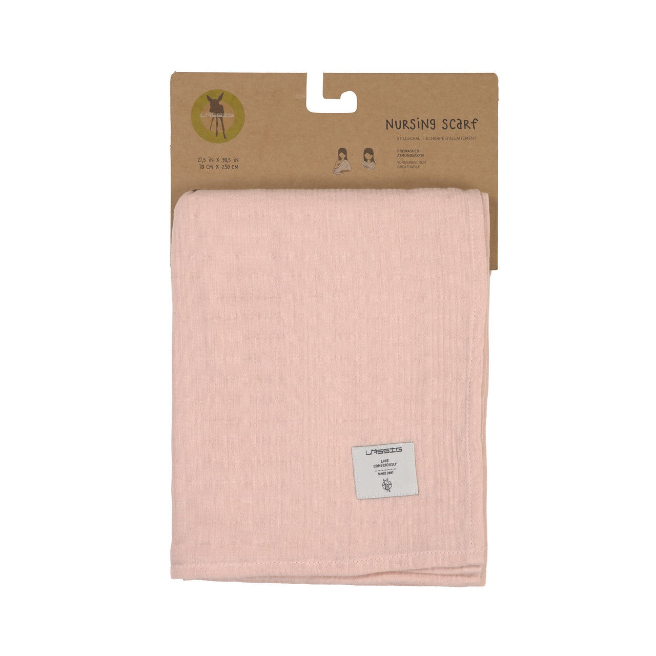 Stillschal Musselin Powder Pink