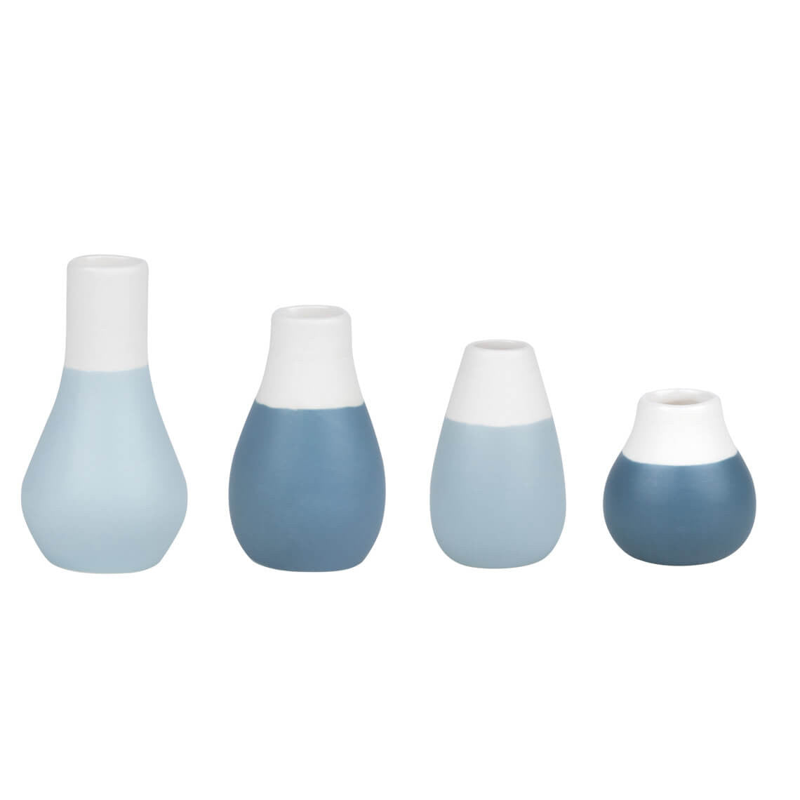 Mini Vasen Blautöne - Set aus 4