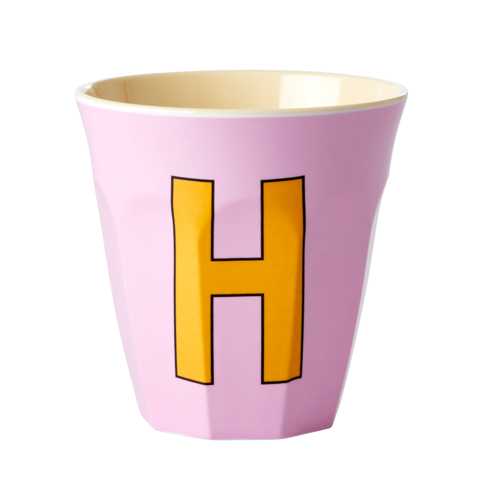 Buchstabenbecher Rosa H