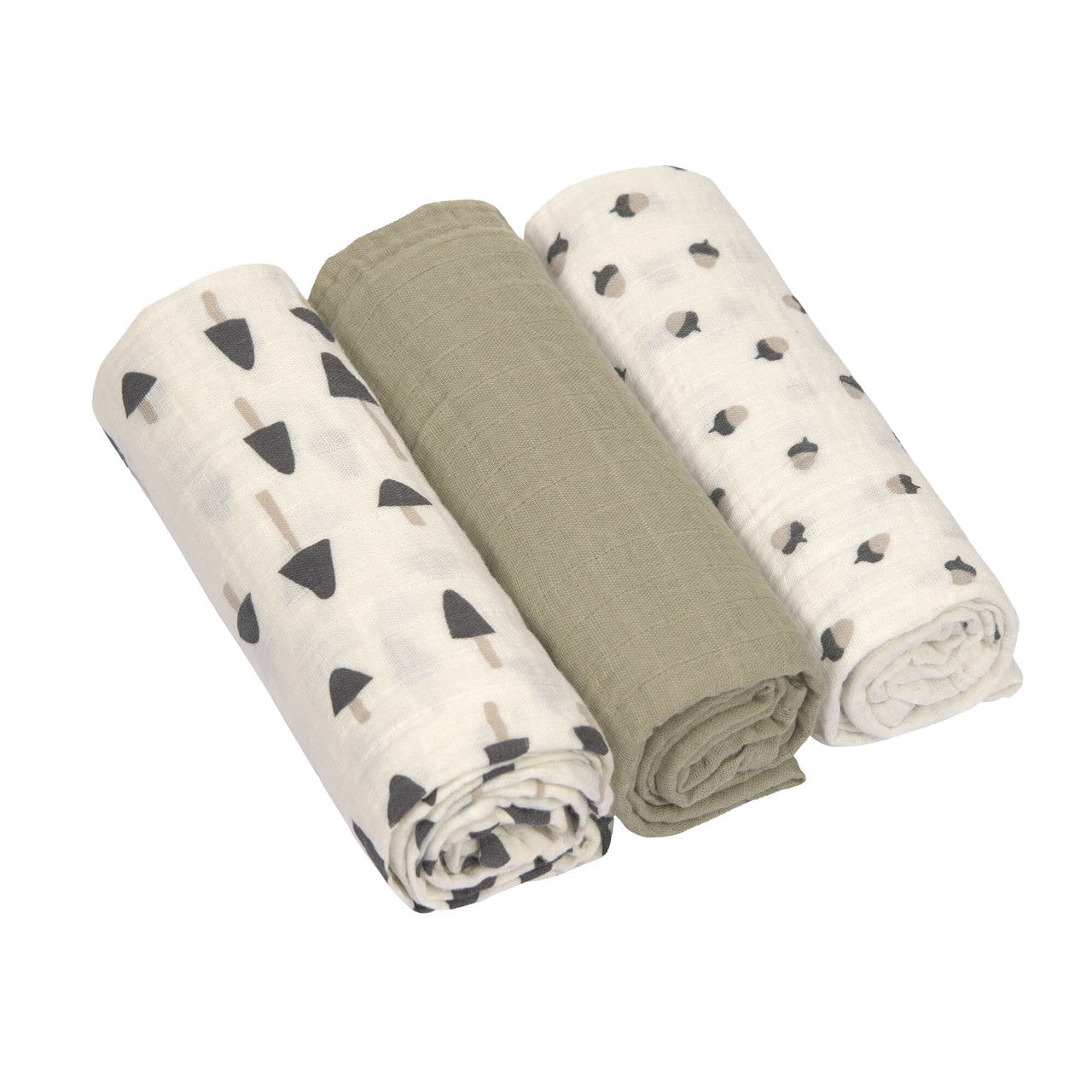 Spucktuch Tannen olivgrün Swaddle & Burp Blanket L