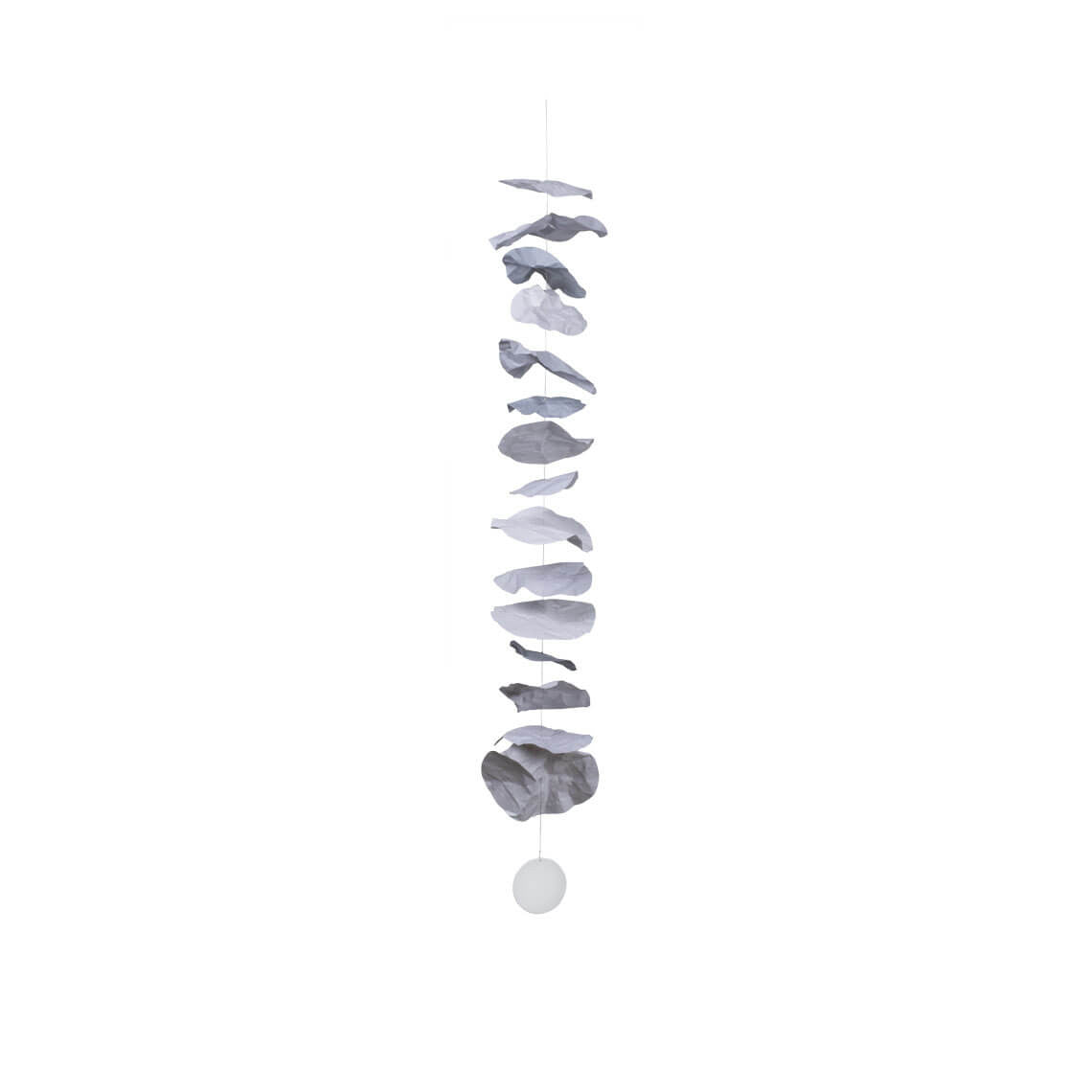 Papierkette grau klein