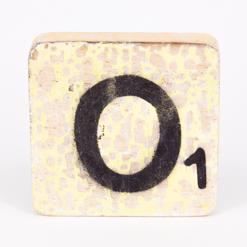 Holzbuchstabe - O - im Scrabble-Style