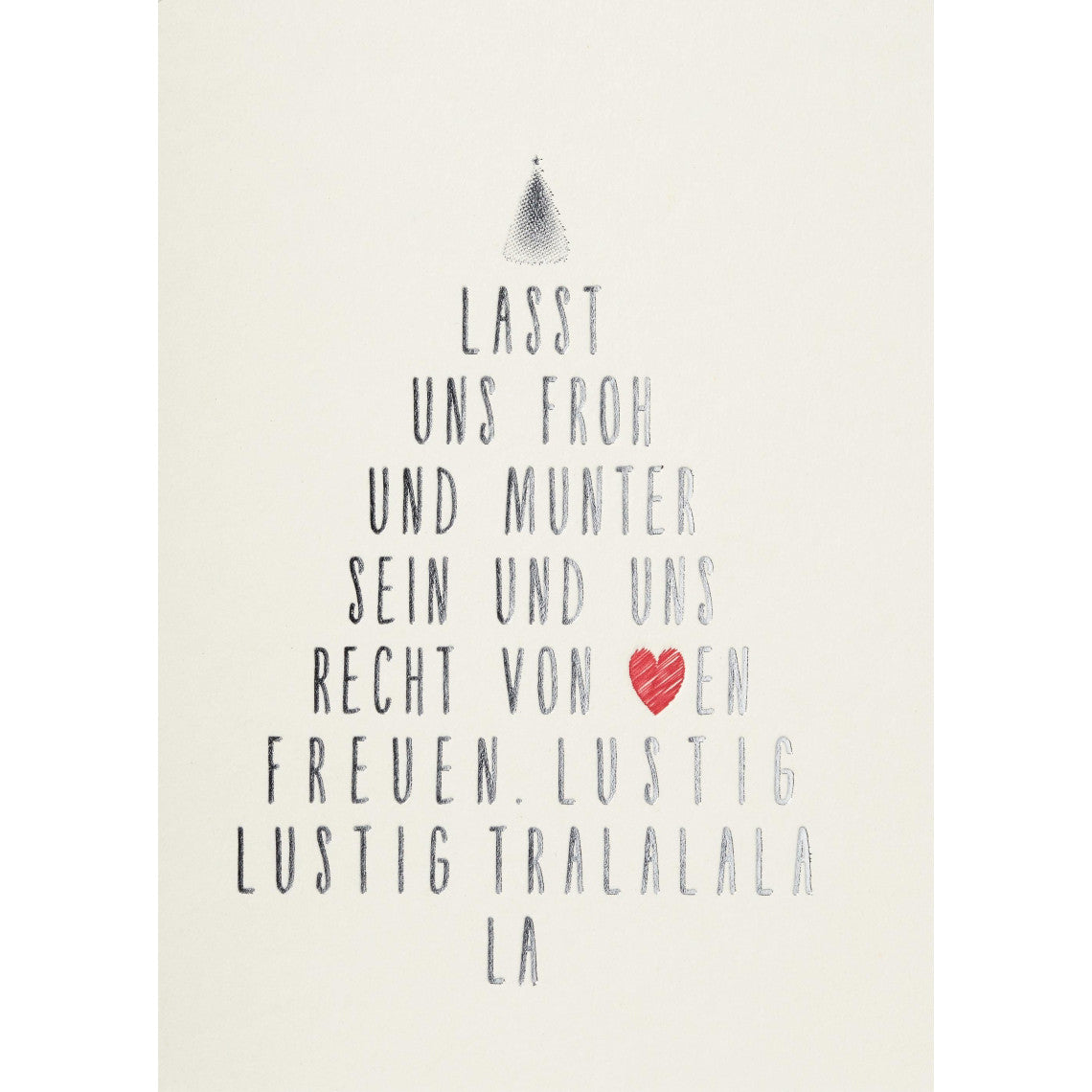 Weihnachtspostkarte Lasst uns froh und munter sein