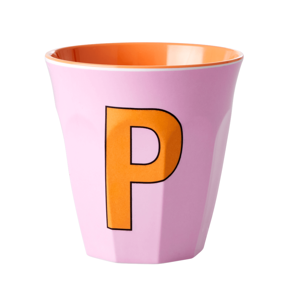 Buchstabenbecher Rosa P