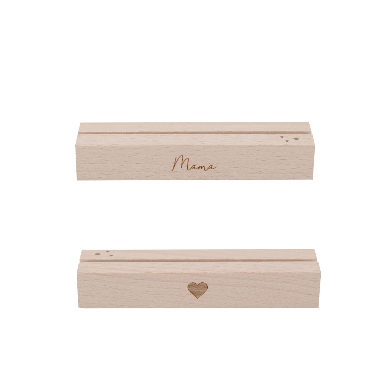 Karten- und Blumenhalter Mama & Herz - 2er Set - 12 cm