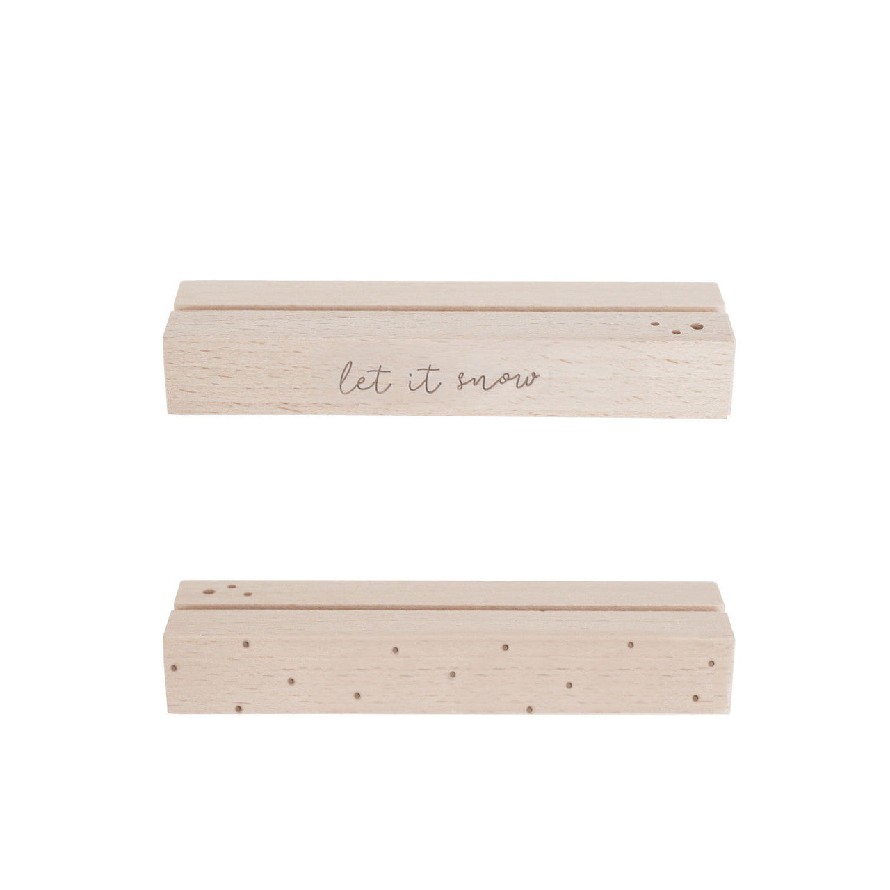Karten- und Trockenblumenständer Let it Snow - 2er Set - 12 cm